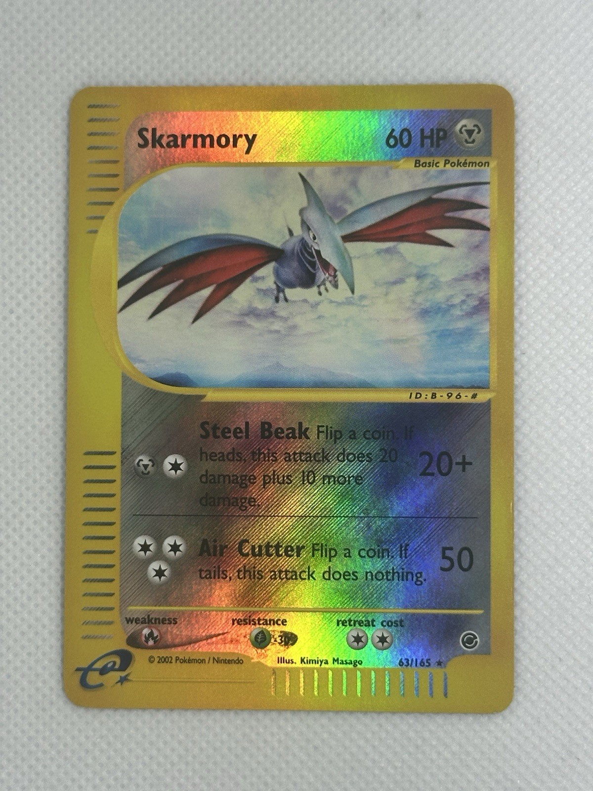 Pokemon TCG Expedition Base Set Skarmory #63/165 Reverse Holo Rare NM
