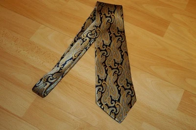 Neuwertige TIE RACK Seiden Krawatte schwarz blau Paisley Herren - Bild 1 von 4