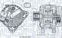 Magneti Marelli Lichtmaschine Generator Lima 063731545910 12V FüR Ford MAX Van 2