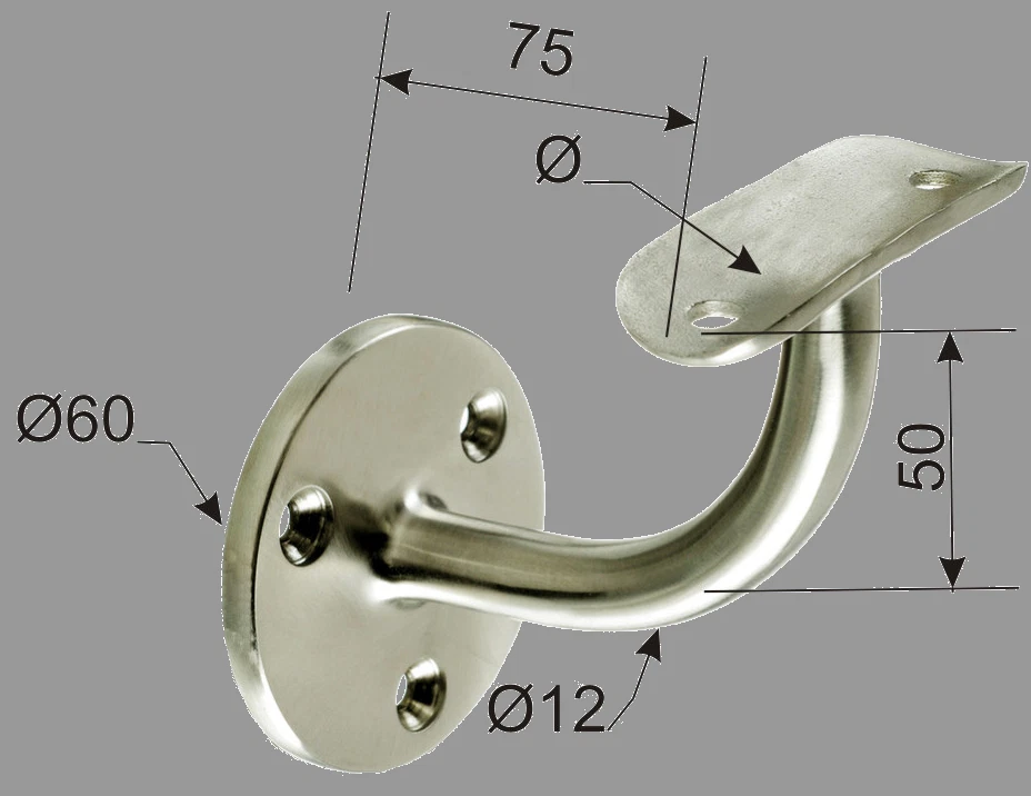 Handlaufträger für Handlauf Rohr 42,4 33,7 48,3 Geländer Edelstahl V2A AISI 304