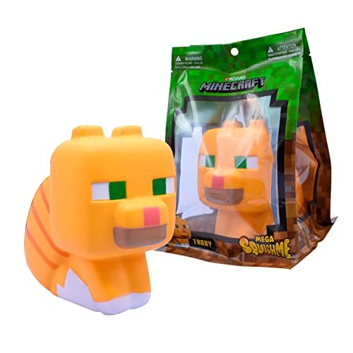 Just Toys LLC Minecraft Mega SquishMe - Serie 2 (Gatto Soriano) (m3x)