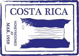 Costa Rica Flag Car Bumper Sticker 5/" x 4/"