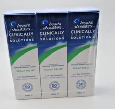 3 Head & Shoulders Scalp Relief Clinically Proven Solutions Dandruff Shampoo NEW