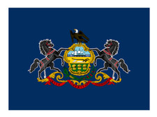 5" pennsylvania state flag sticker decal usa made