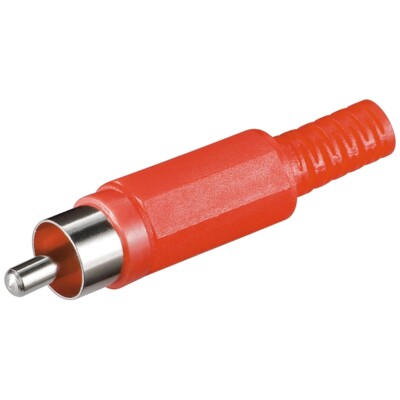 Cinchstecker mit Knickschutz rot