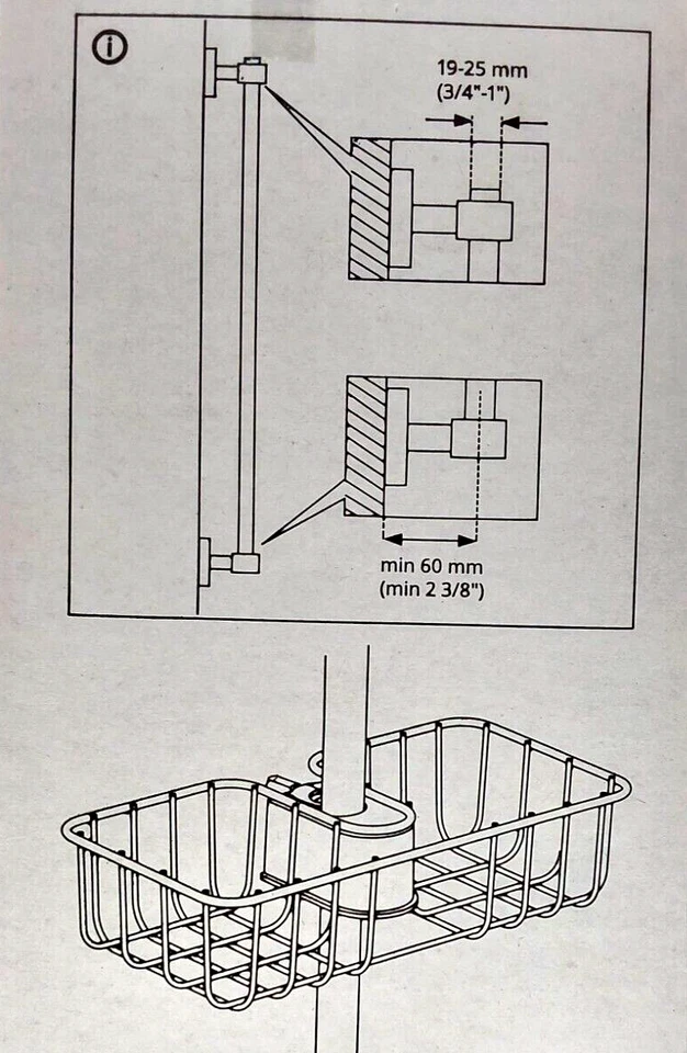IKEA VOXNAN Estante de Ducha 25x13x6 cm Cromado 703.285.89 Foto 2 de 2