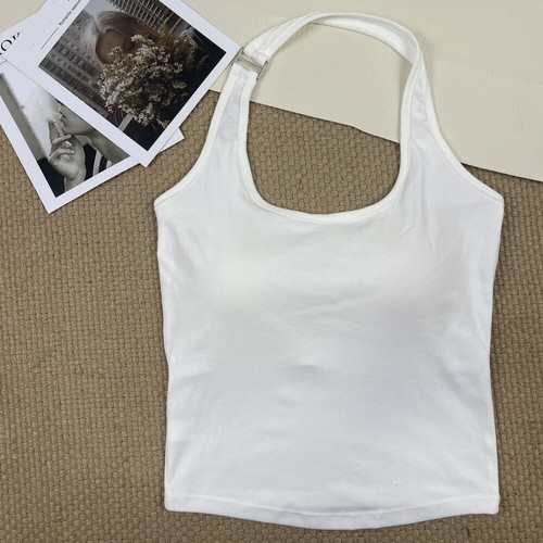 with Chest Pad Corset Top Sleeveless Tank Top Hanging Neck Vest Spicy Girl - Picture 10 of 12