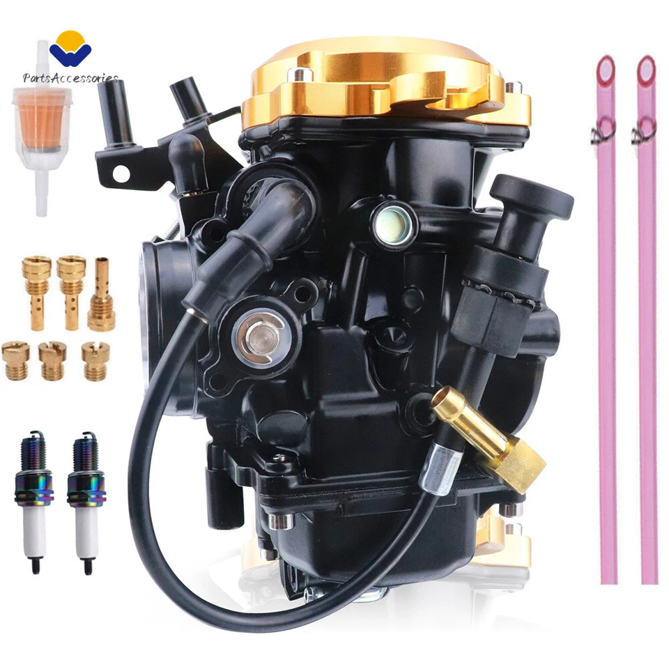 Carb Carburetor For Harley-Davidson Sportster 883 1200 and 35'' Throttle Cable - Image 4 of 4