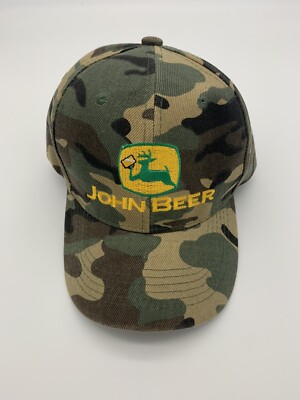 John Deer Camouflaged Hat Hook And Loop Style One Size Fits Most