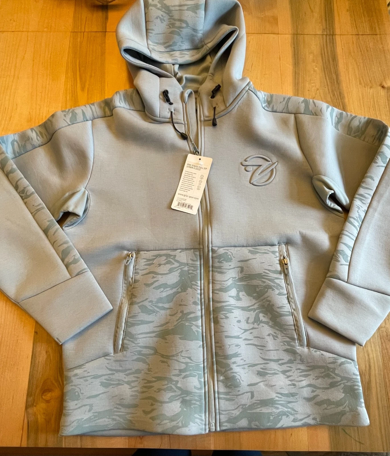 GILLZ MENS PRO SERIES FULL ZIP STORM FLEECE JACKET HIGH RISE GREY PICK SIZE NWT