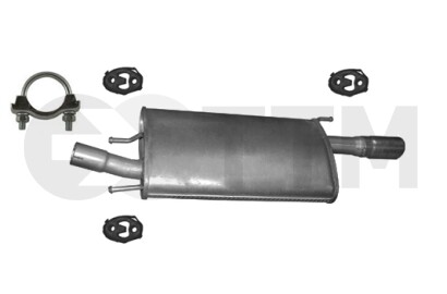 Silencieux Arrière Complet + Kit Pour FIAT GRANDE PUNTO 1.4 95cv (2005-2008) | BFC | Garantie 2 Ans