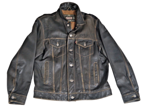 Vintage Levi's LEDERJACKE L-XL BRAUN  echt Leder Jacke KULT und mega selten  🔝 - Bild 1 von 10