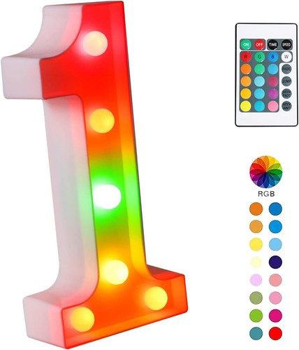 9" Colorful LED Marquee Letter Light with Remote Party Decoration Letter Signs - Picture 45 of 71