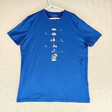 Banana Republic Eco Tee Men's Size XXL Solid Blue Graphic S/S Crew-Neck T-Shirt