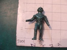 vintage plastic play-set piece: Hard Plastic SPACEMAN 3 STANDS UP green