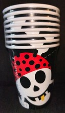 9oz Ahoy Pirate Party Paper Cups 8ct