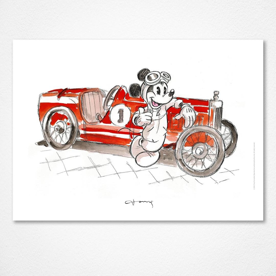 Mickey Mouse with his vintage McLaren - Tony Fernandez - Exclusive