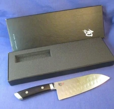Shun Kaji 7.5 inch Double Hollow Ground Sumo Santoku Knife - KDM0034 S/D w/Box 