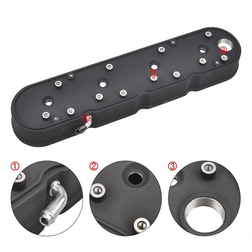 Aluminum Valve Covers with Coil Mounts & Covers for Chevy LS LS1 LS2 LS3 LS6 LS7 - Picture 3 of 18