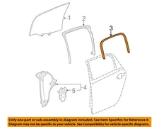 NEW OEM GM Rear Door Glass Inner Weatherstrip 15780388 Chevrolet Impala 2006-13