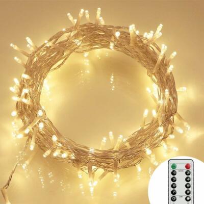 Koopower 36ft 100 LED Outdoor Fairy Lights, Remote/Timer, Dimmable, 8 Modes