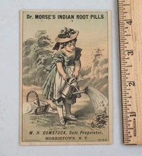  Victorian Trade Card Dr. Morse's Indian Root Pills Morristown New York Comstock