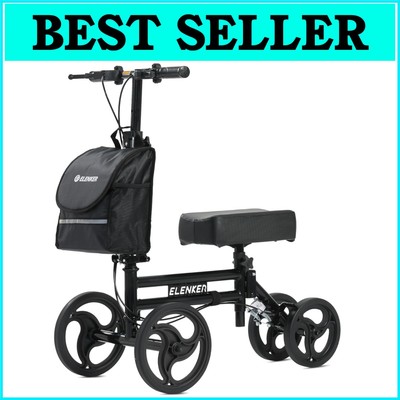 Modern Knee Scooter with Quick Folding Mechanism for Easy Transport & Stability