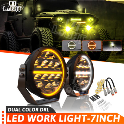 2x 7 Zoll LED Fernscheinwerfer 12V Rund E9 ECE R148 R149 für PKW SUV Offroad LKW