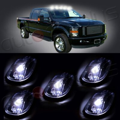 5X SUPER WHITE LED CAB ROOF TOP MARKER RUNNING LIGHTS FOR DODGE RAM 1500 /2500