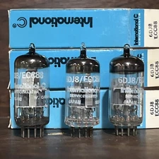 Lot Of 3 NOS 6DJ8/ECC88 Vintage AUDIO AMPLIFIER VACUUM TUBE Tested Strong JAPAN
