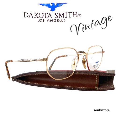 DAKOTA SMITH USA occhiali da vista 1034 KANSAS AGED GOLD 3857 VINTAGE 90s  U.S.A - Foto 1 di 15