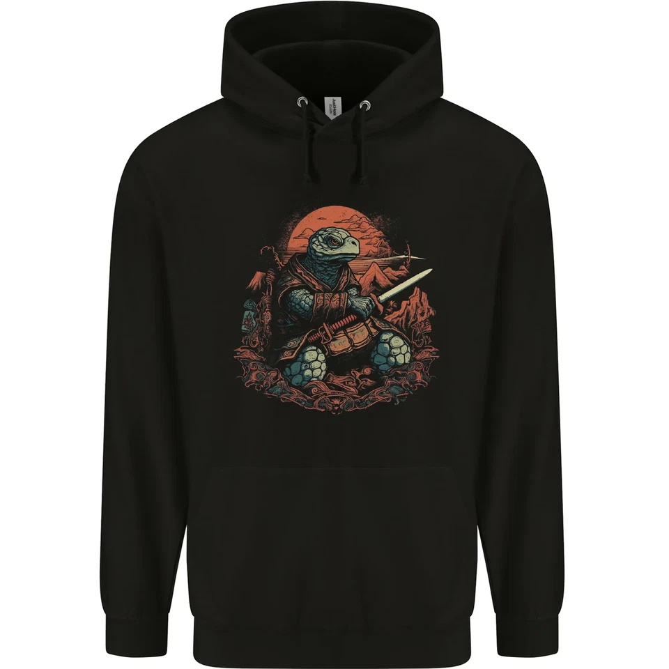 Ein Fantasy Samurai Schildkröte Herren Kapuzenpullover - Bild 1 von 2
