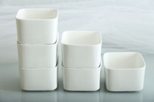6x Gebäckschalen Porzellen weiss Schälchen Dessert Schale 8,5/8,5cm