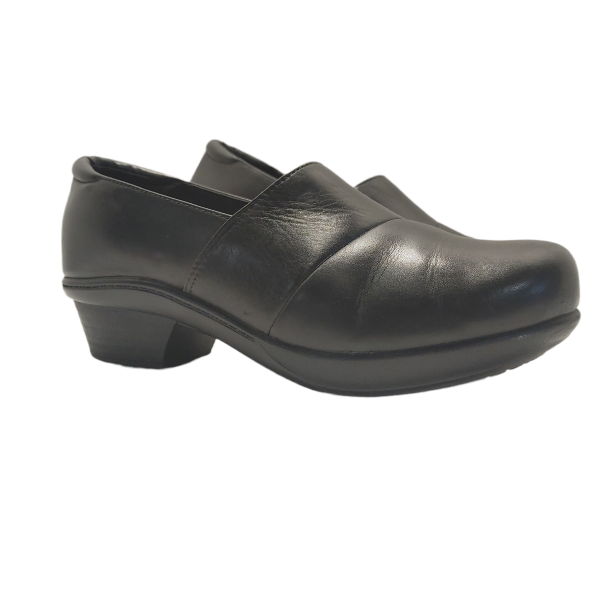 ABEO 24/7 Pro System Camden Slip On Black Leather Clog 