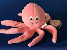Ty Inky The Octopus Beanie Baby 4028 MINT, RARE, RETIRED, PVC PELLETS