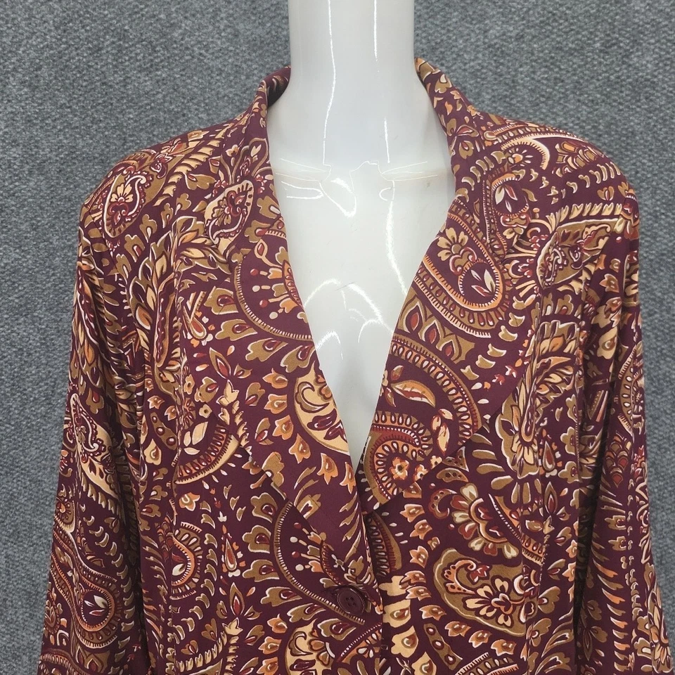 Blazer Joan Rivers Jersey Cachemira Tejido Mangas 3/4 con Bolsillos 3X Chaqueta Talla Grande Foto 4 de 4