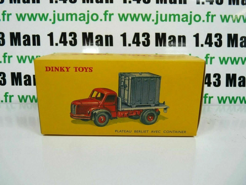 DT84 Voiture réédition DINKY TOYS atlas : 34B Plateau Berliet Container - Photo 2/4