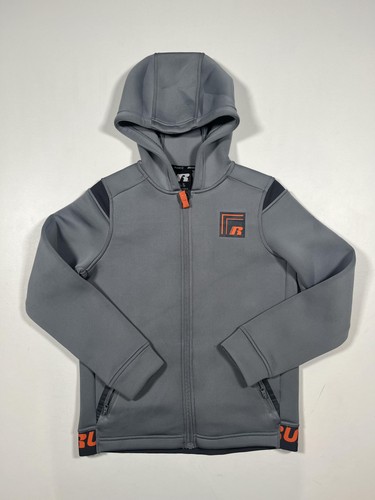 Russell Hoodie Youth Large 10-12 Gray Dri-Power 360 Full Zip Performance RB39450