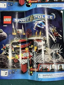 LEGO 5980 Space Police: Squidman's Pitstop INSTRUCTION MANUALS BOOKLETS ONLY 1-2