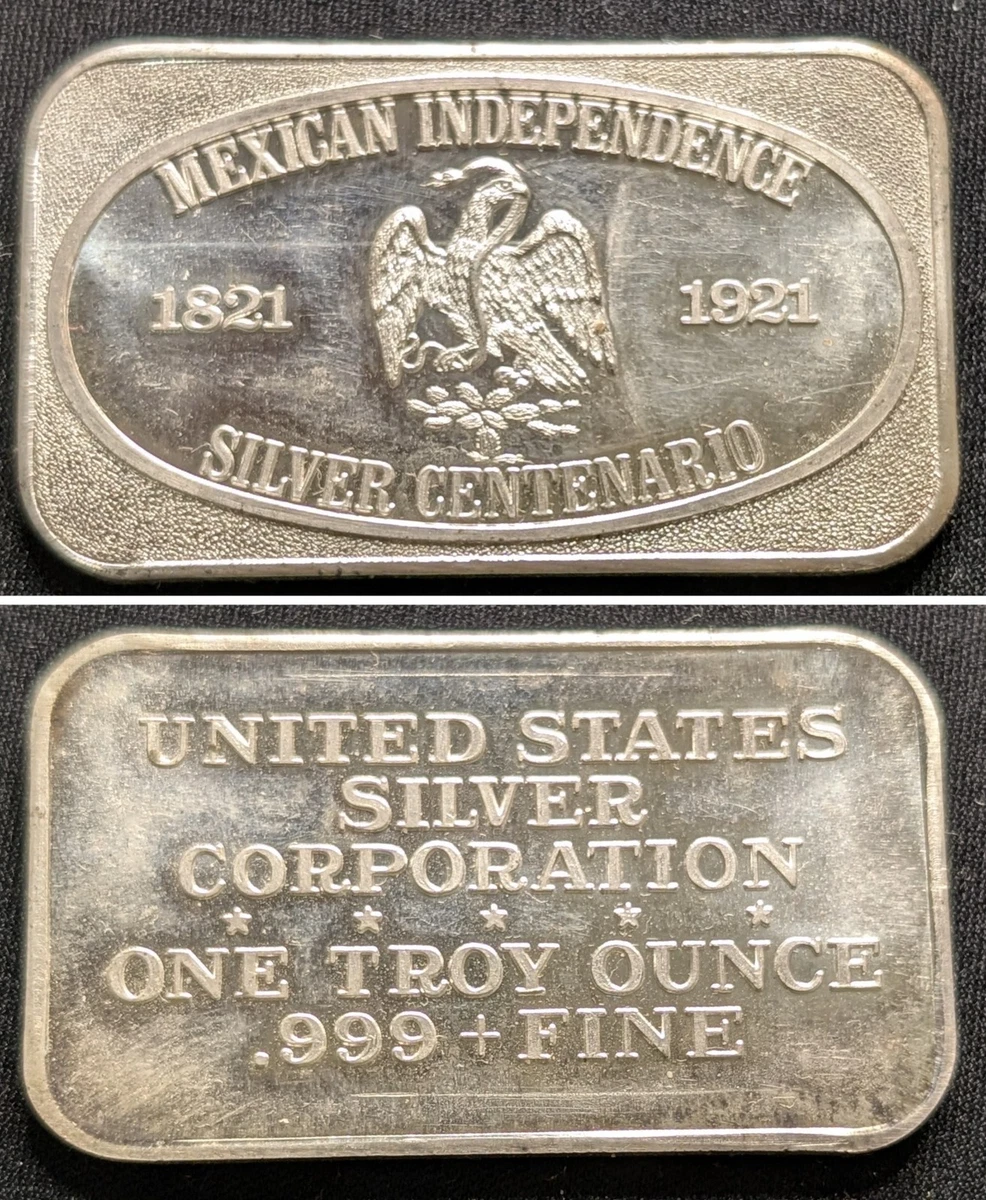 Silver Bullion 1 oz Precious Metal Content per Unit 1970 for sale