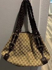 GUCCI GG Borsa a tracolla in tela Pelham beige marrone - grande 