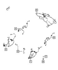 Genuine Mopar Front Door Wiring Right Front Door 68269164AB