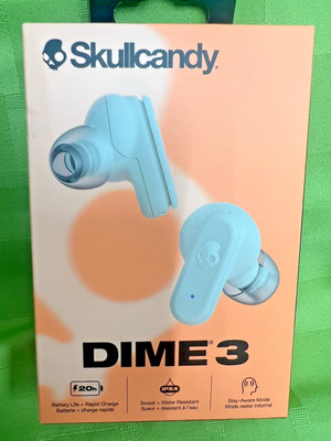 SKULLCANDY Dime 3 True Wireless Earbuds Bone Orange Glow Model S2CDW NEW SEALED