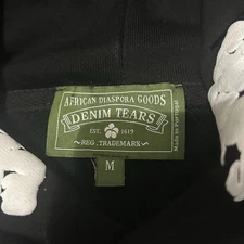 Denim Tears Black/White Hoodie Size Medium