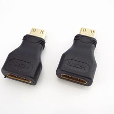 Mini HDMI Micro Type D to Standard HDMI Type A Converter Adapter - Gold-Plat