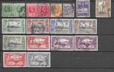 Sierra Leone 1912-1938 Mixed Selection 18 x Values Used