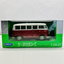 Welly NEX Models 1:24 -27 Scale 1963 Volkswagen T1 Red Camper Diecast Bus Model