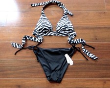 VICTORIA'S SECRET New NWT S/M Zebra PUSH UP Triangle String Bikini Swimsuit