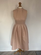Boohoo UK 10 Peach Occasion Dress Fit & Flare Prom Occasion 