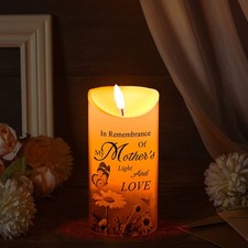 Memorial LED Flameless Candle Sympathy Gift for Loss of Mother Remembrance